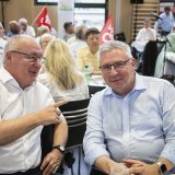 Pierre-Yves Maillard (PS/VD) et Andreas Glarner (UDC/AG) ont une vision bien différente de la réforme de la LPP. KEYSTONE/ALESSANDRO DELLA VALLE